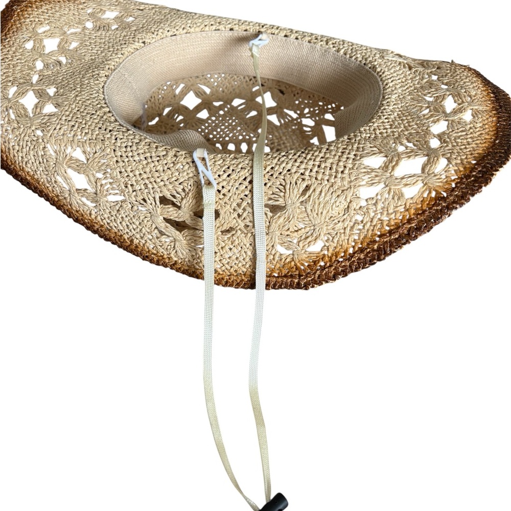 Stylish Tan Woven Cowboy Hat - Picture 4 of 4